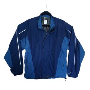 In Sport Gore-Tex Mens Waterproof Windbreaker Rain Jacket Full Zip Blue USA Sz M